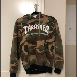 Thrasher camo hoodie.